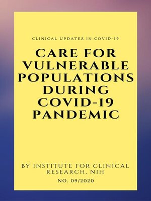 cover image of Care For Vulnerable Populations during COVID-19 Pandemic